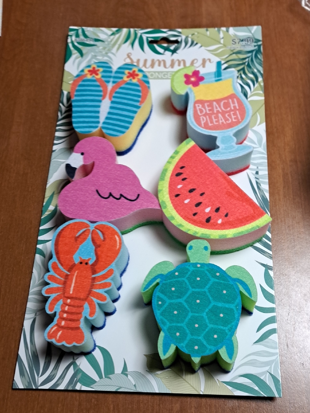 The Spring Shop Summer Foam Erasers - Bright Multicolor Beach Shapes